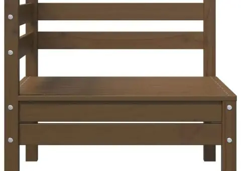 Set mobilier de grădină, 3 piese, maro miere, lemn masiv de pin - 4/5