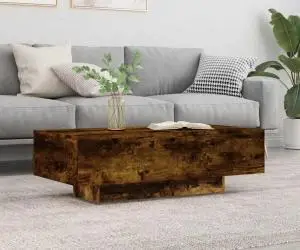 vidaXL Măsuță de cafea, stejar afumat, 100x49,5x31 cm, lemn prelucrat