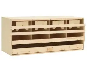 vidaXL Cuibar găini cu 4 compartimente, 106x40x45 cm, lemn masiv pin