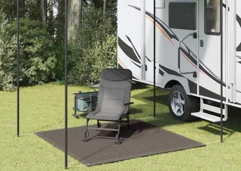 Covor pentru cort, antracit, 250x250 cm, HDPE - 1/5