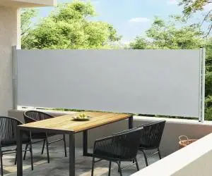 vidaXL Copertină laterală retractabilă de terasă, gri, 140 x 600 cm