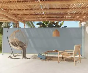vidaXL Copertină laterală retractabilă de terasă, gri, 180x600 cm