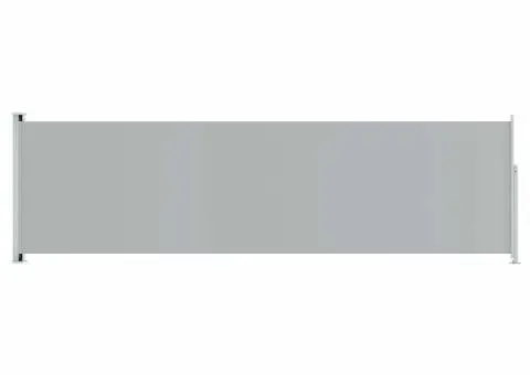 Copertină laterală retractabilă de terasă, gri, 180x600 cm - 2/5