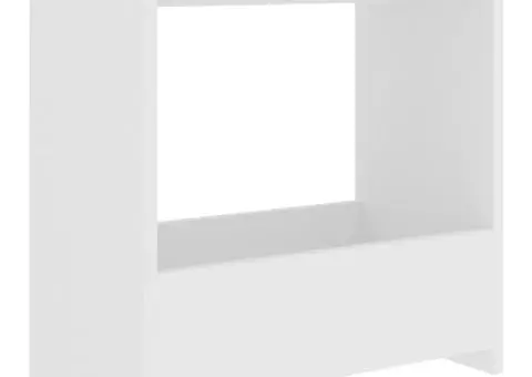 Masă laterală, alb, 50x26x50 cm, PAL - 2/5