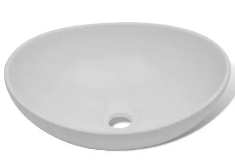 Chiuvetă ceramică, 40 x 33 cm, oval, alb - 3/5
