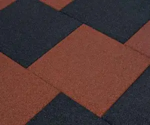 vidaXL Plăci de protecție la cădere 18 buc. roșu 50x50x3 cm cauciuc