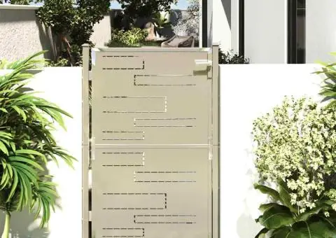 Poartă de grădină, 100x150 cm, oțel inoxidabil - 1/5