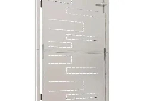 Poartă de grădină, 100x150 cm, oțel inoxidabil - 3/5