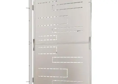 Poartă de grădină, 100x150 cm, oțel inoxidabil - 4/5