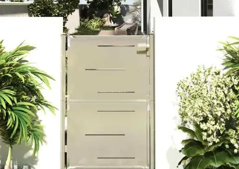 Poartă de grădină, 100x150 cm, oțel inoxidabil - 1/5