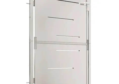 Poartă de grădină, 100x150 cm, oțel inoxidabil - 3/5