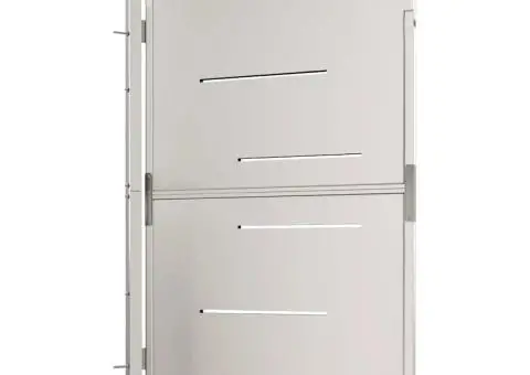 Poartă de grădină, 100x150 cm, oțel inoxidabil - 4/5