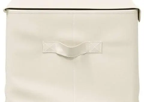 Cutii de depozitare 2 buc. crem 50x30x25 cm material textil - 4/5