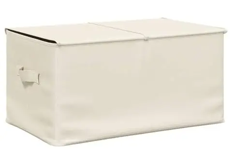 Cutii de depozitare 2 buc. crem 50x30x25 cm material textil - 5/5