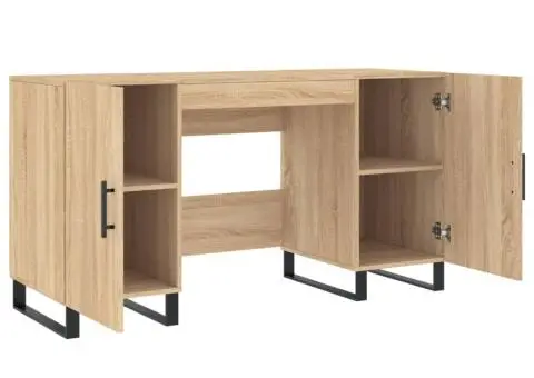Birou, stejar sonoma, 140x50x75 cm, lemn compozit - 5/5