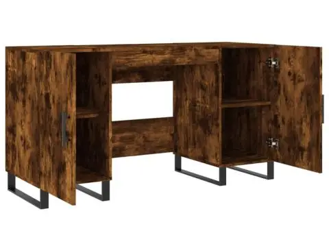 Birou, stejar afumat, 140x50x75 cm, lemn compozit - 5/5