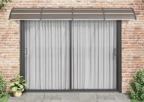 Copertină de ușă, negru, 350x100 cm, policarbonat - 3/5