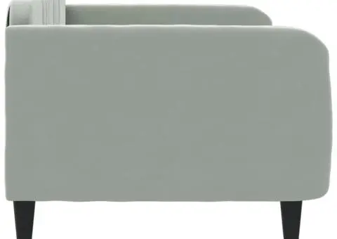 Cadru de pat, gri deschis, 90x190 cm, catifea - 4/5