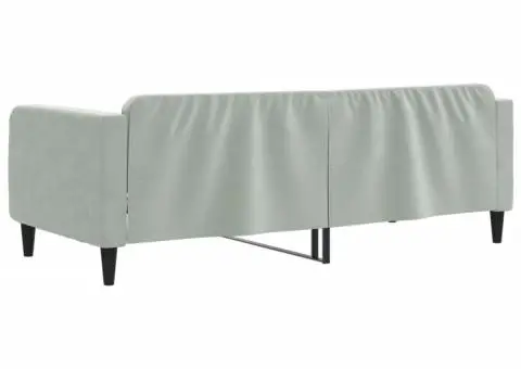 Cadru de pat, gri deschis, 90x190 cm, catifea - 5/5