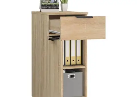 Dulap de birou, stejar sonoma, 33,5x50x75 cm, lemn prelucrat - 4/5