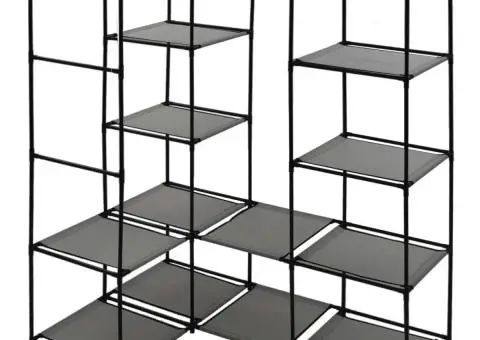 Șifonier de colț, gri, 130 x 87 x 169 cm - 4/5