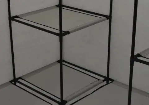 Șifonier de colț, gri, 130 x 87 x 169 cm - 5/5