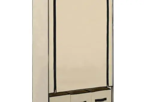 Șifonier, crem, 87 x 49 x 159 cm, material textil - 1/5