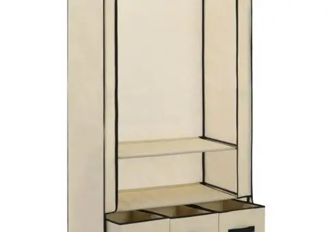 Șifonier, crem, 87 x 49 x 159 cm, material textil - 3/5