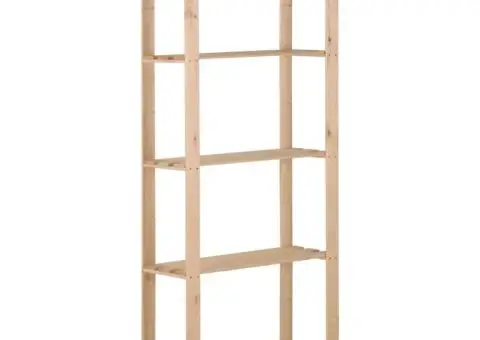 Raft depozitare 5 niveluri, 80x28,5x170 cm, lemn masiv de pin - 1/5