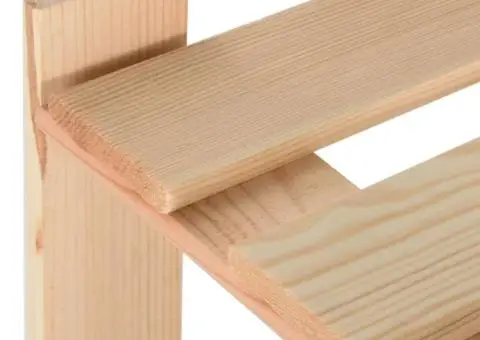 Raft depozitare 3 niveluri, 60x28,5x90 cm, lemn masiv de pin - 5/5