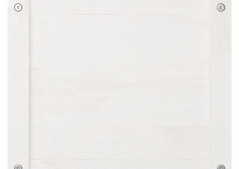 Jardinieră de grădină, alb, 40x40x40 cm, lemn masiv de pin - 4/5