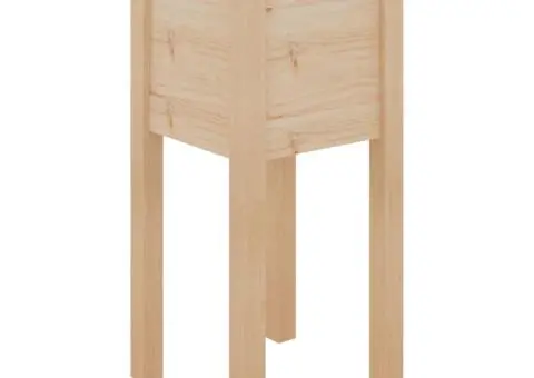 Jardiniere de grădină, 2 buc., 31x31x70 cm, lemn masiv de pin - 4/5