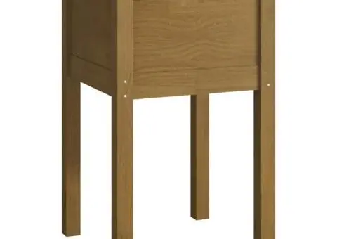 Jardiniere grădină 2 buc. maro miere 40x40x70 cm lemn masiv pin - 4/5