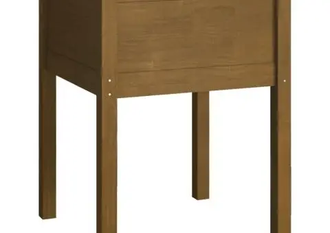 Jardiniere grădină 2 buc. maro miere 50x50x70 cm lemn masiv pin - 4/5