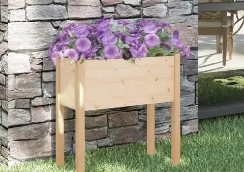 Jardinieră de grădină, 70x31x70 cm, lemn masiv de pin - 1/5