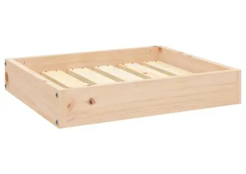 Pat pentru câini, 51,5x44x9 cm, lemn masiv de pin - 2/5