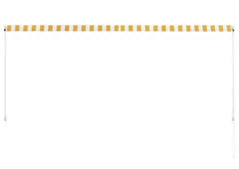 Copertină retractabilă, galben și alb, 300 x 150 cm - 5/5