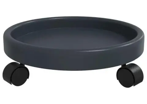 Cărucioare pentru plante cu roți 2 buc. gri diametru 34cm 35kg - 5/5