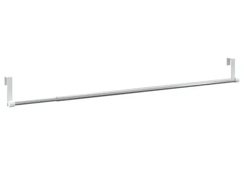 Șine pentru perdele 2 buc, alb și argintiu, 60-105 cm, aluminiu - 3/5