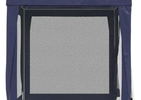 Cort de petrecere cu 4 pereți din plasă, albastru, 2x2 m, HDPE - 4/5