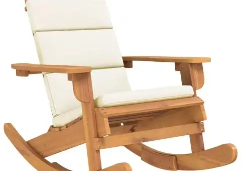 Scaun de grădină Adirondack cu perne, lemn masiv acacia - 2/5