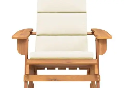 Scaun de grădină Adirondack cu perne, lemn masiv acacia - 3/5