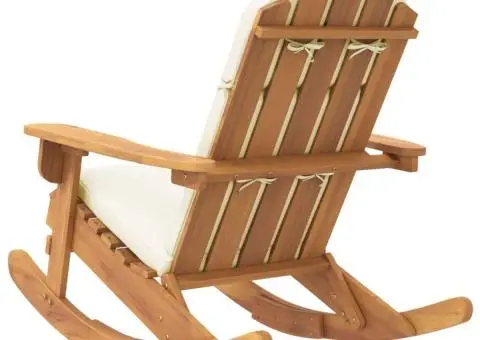 Scaun de grădină Adirondack cu perne, lemn masiv acacia - 5/5