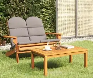 vidaXL Set mobilier de grădină Adirondack, 2 piese, lemn masiv acacia