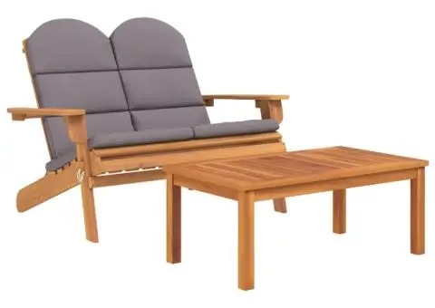 Set mobilier de grădină Adirondack, 2 piese, lemn masiv acacia - 2/5