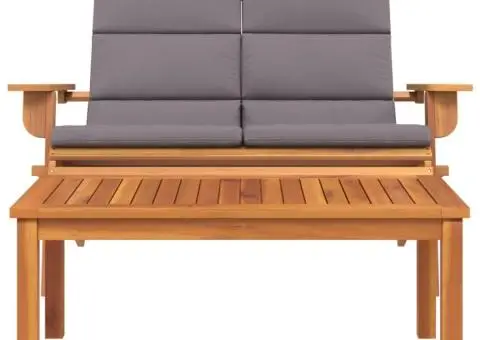 Set mobilier de grădină Adirondack, 2 piese, lemn masiv acacia - 3/5