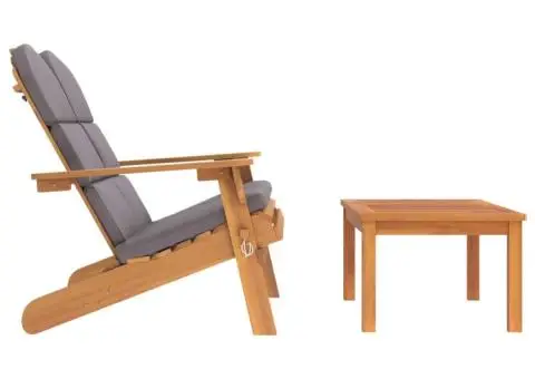 Set mobilier de grădină Adirondack, 2 piese, lemn masiv acacia - 4/5