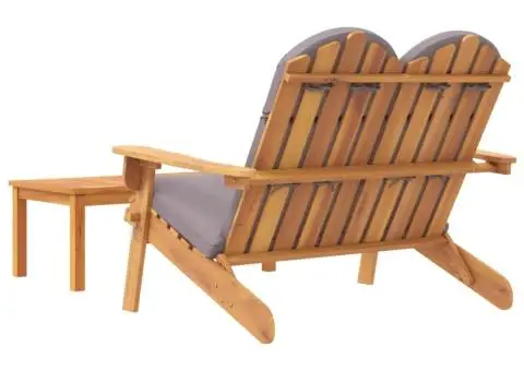 Set mobilier de grădină Adirondack, 2 piese, lemn masiv acacia - 5/5