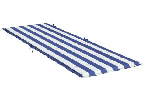 Pernă șezlong cu dungi albastre și albe, țesătură Oxford - 4/5
