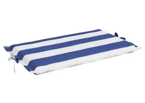 Pernă șezlong cu dungi albastre și albe, țesătură Oxford - 5/5